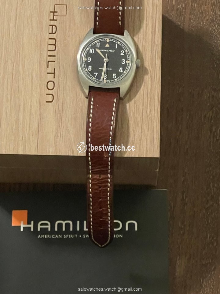 IMG_9085 Hamilton Khaki Pilot Pioneer Mens watch Unisex Manual winding Steel H76419931 Replica 2