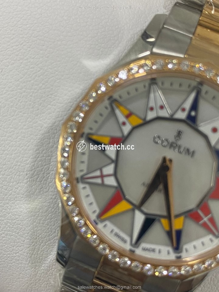 Corum Admirals Cup Womens watch Automatic Gold Steel 400.100.29 V200 BL12 Replica 2