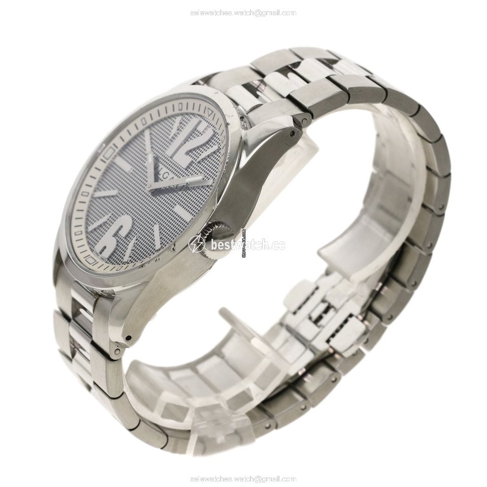 IMG_9085 Bulgari Mens watch Unisex Quartz Steel ST44SS Replica 2