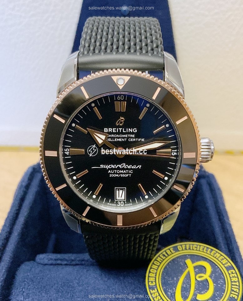 Breitling Superocean Heritage II 42 Mens watch Unisex Automatic Gold Steel UB2010121B1S1 Replica 2