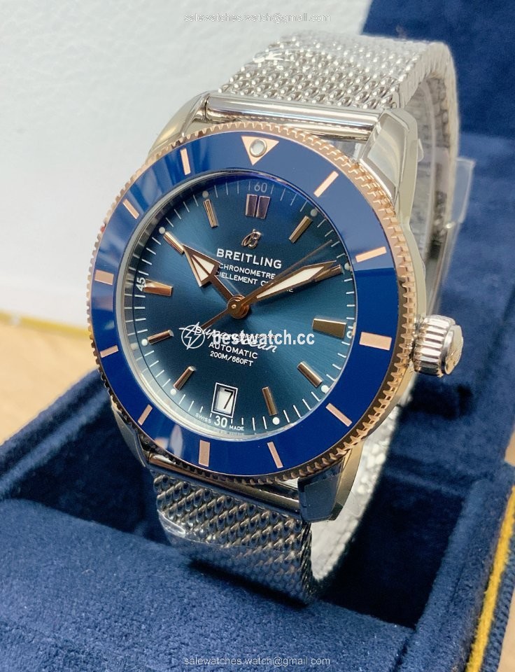 IMG_9085 Breitling Superocean Heritage 42 Mens watch Unisex Automatic Gold Steel UB2010161C1S1 Replica 2