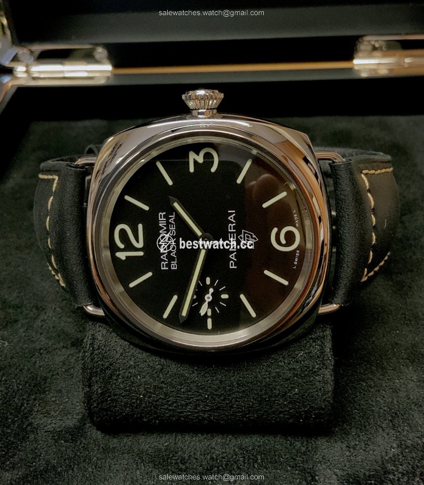IMG_9085 Panerai Radiomir Black Seal Mens watch Unisex Manual winding Steel PAM 00754 Replica 2