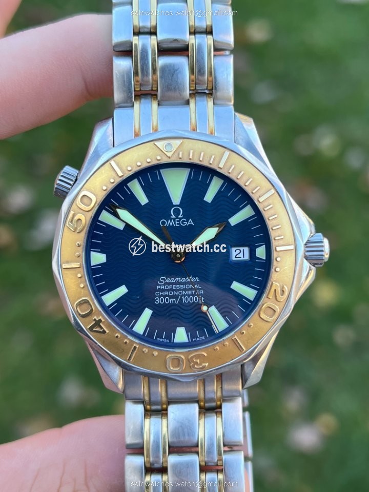 IMG_9085 Omega Seamaster Mens watch Unisex Automatic Gold Steel 2455.80 Replica 2
