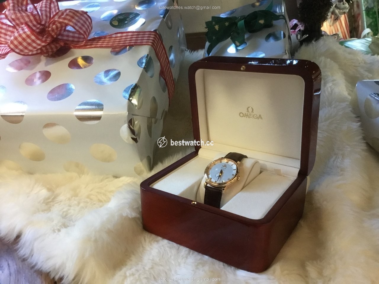 IMG_9085 Omega De Ville Prestige Mens watch Unisex Automatic Rose gold 4614.30.02 Replica 2