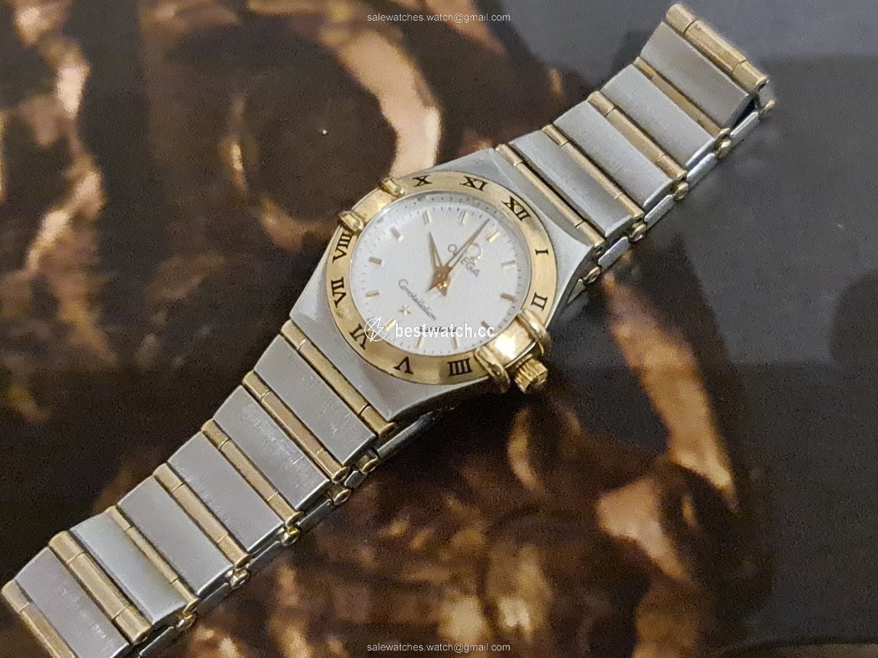 Omega Constellation Ladies Womens watch Quartz Gold Steel 1202.30.00 Replica 2