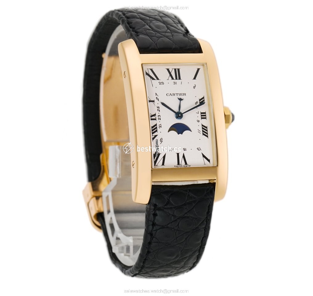 IMG_9085 Cartier Tank Americaine Quartz Yellow gold 819907 Replica 2
