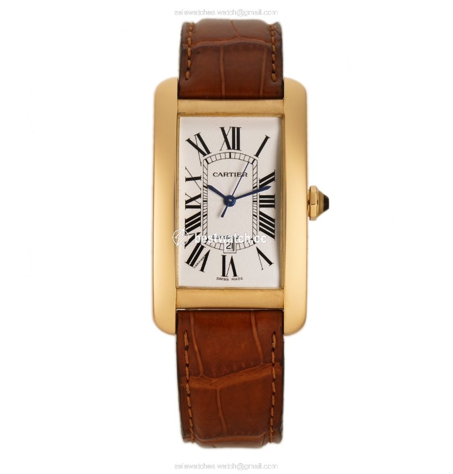 IMG_9085 Cartier Tank Americaine Automatic Yellow gold W2603156 Replica 2