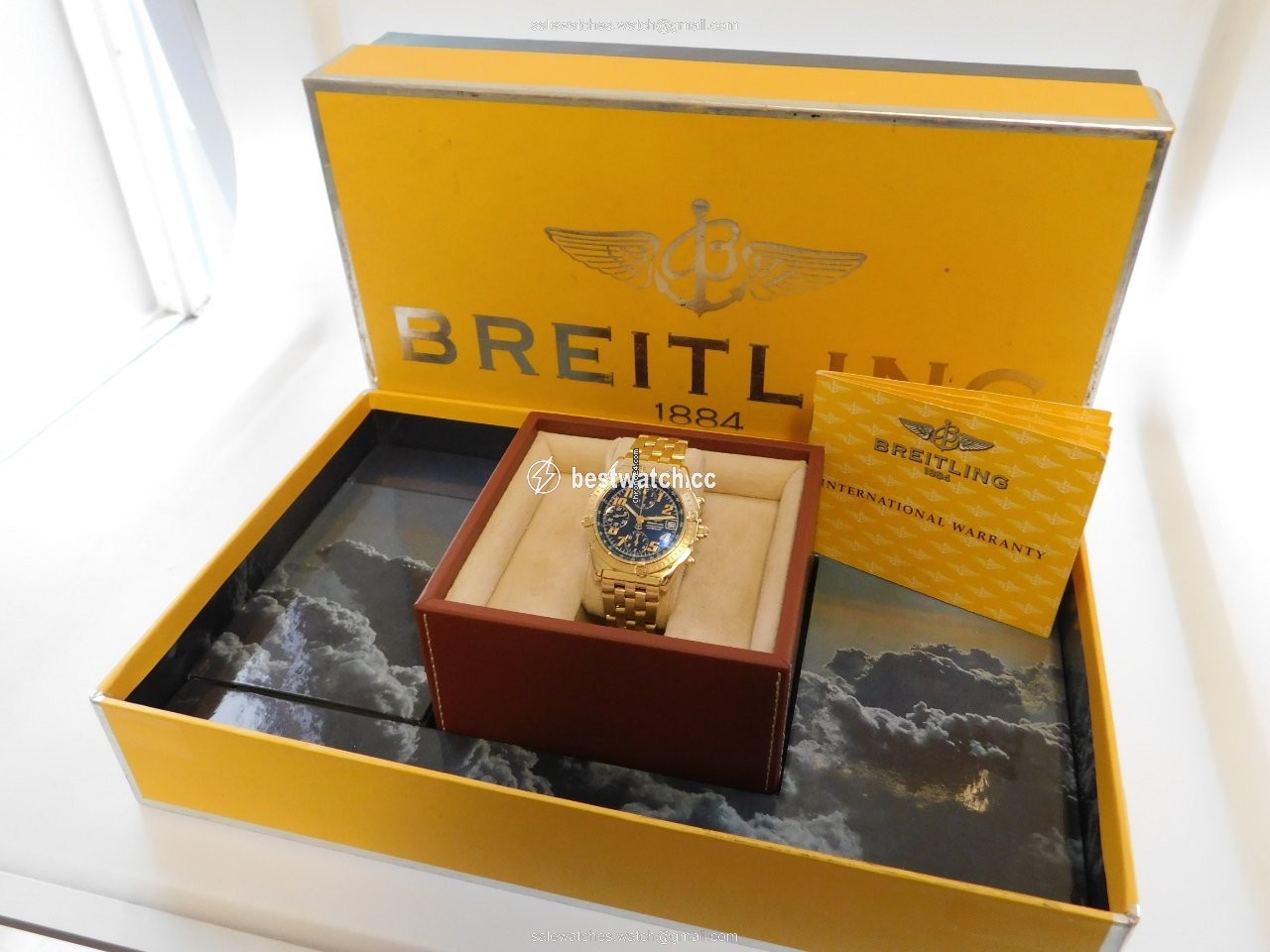Breitling Chronomat Mens watch Unisex Automatic Yellow gold K 13352 Replica 2