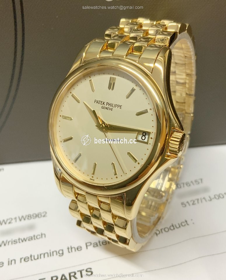 IMG_9085 Patek Philippe Calatrava Mens watch Unisex Automatic Yellow gold 5127 1J-001 Replica 2