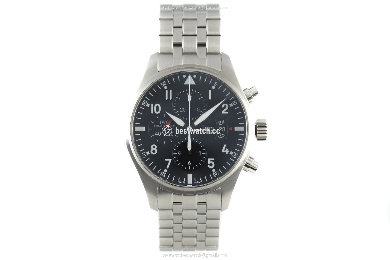 IMG_9085 IWC Pilot Chronograph Mens watch Unisex Automatic Steel IW377704 Replica 2