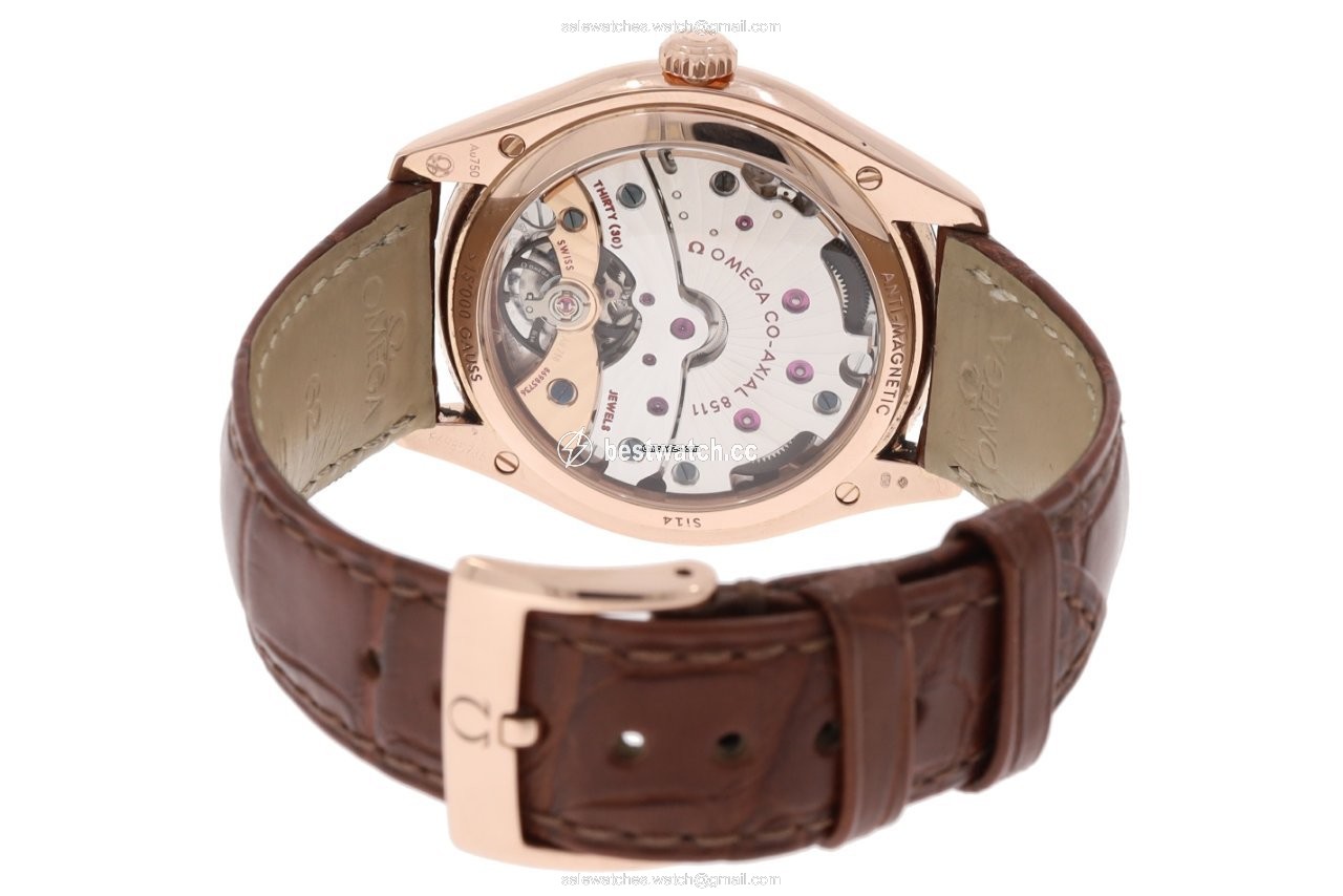 IMG_9085 Omega De Ville Tresor Mens watch Unisex Manual winding Rose gold 432.53.40.21.02.002 Replica 2