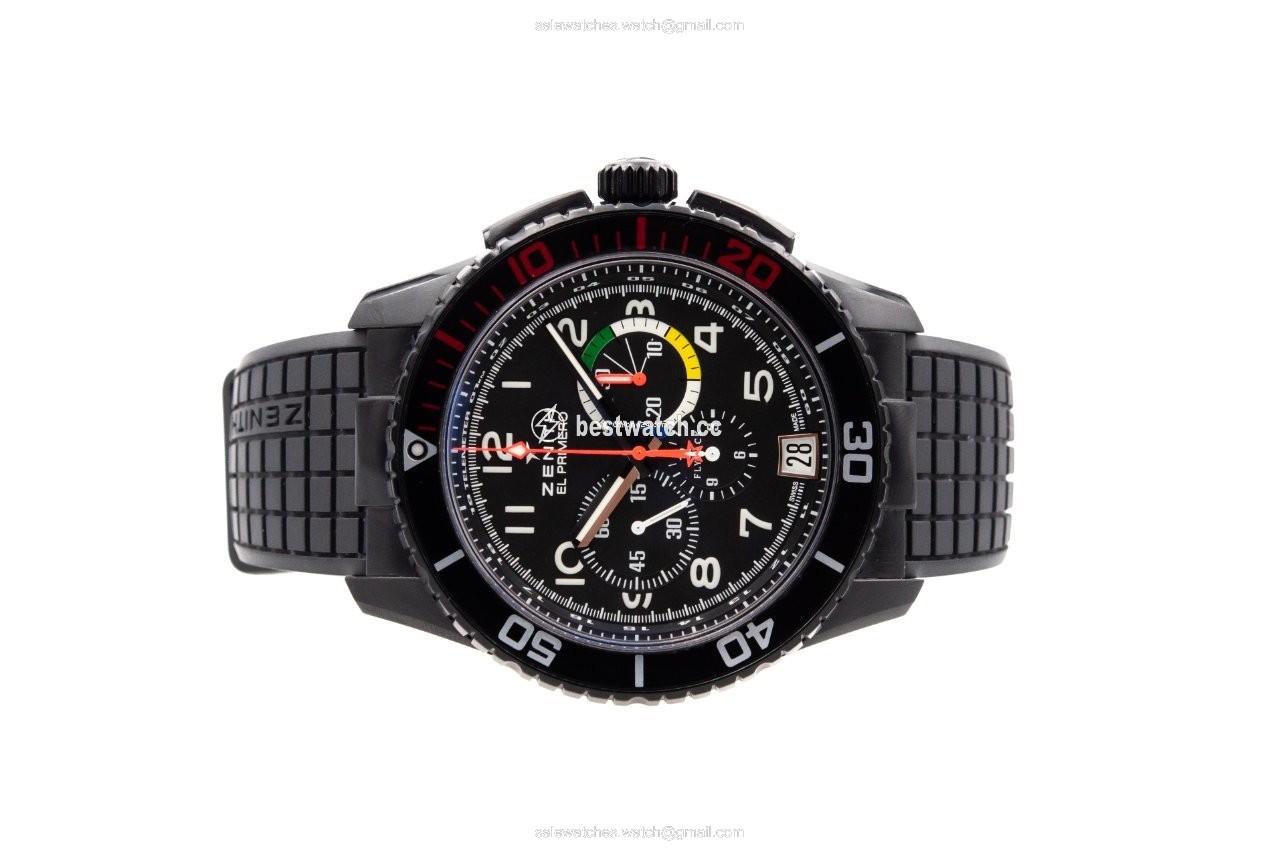 Zenith El Primero Stratos Flyback Mens watch Unisex Automatic Titanium 24.2063.405 21.R515 Replica 2
