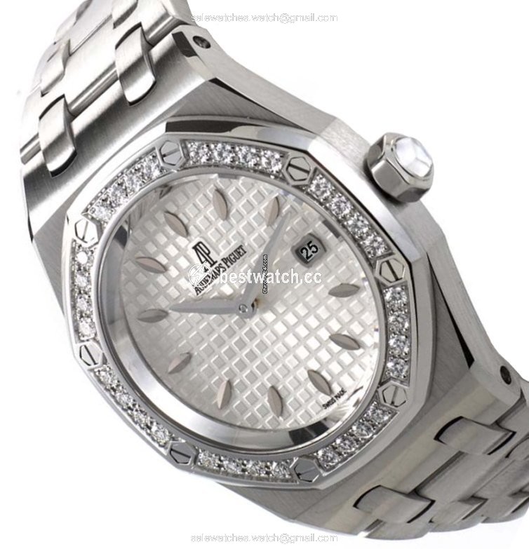 IMG_9085 Audemars Piguet Royal Oak Lady Womens watch Quartz Steel 67621ST.ZZ.1230ST.01 Replica 2