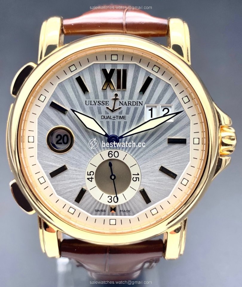 Ulysse Nardin Dual Time Mens watch Unisex Automatic Rose gold 246-55 31 Replica 2