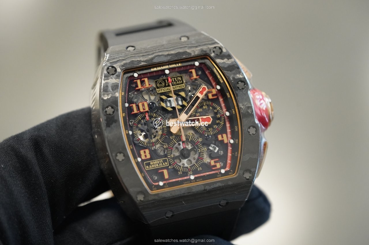 Richard Mille RM 011 Mens watch Unisex Automatic Carbon RM011 NTPT Replica 2