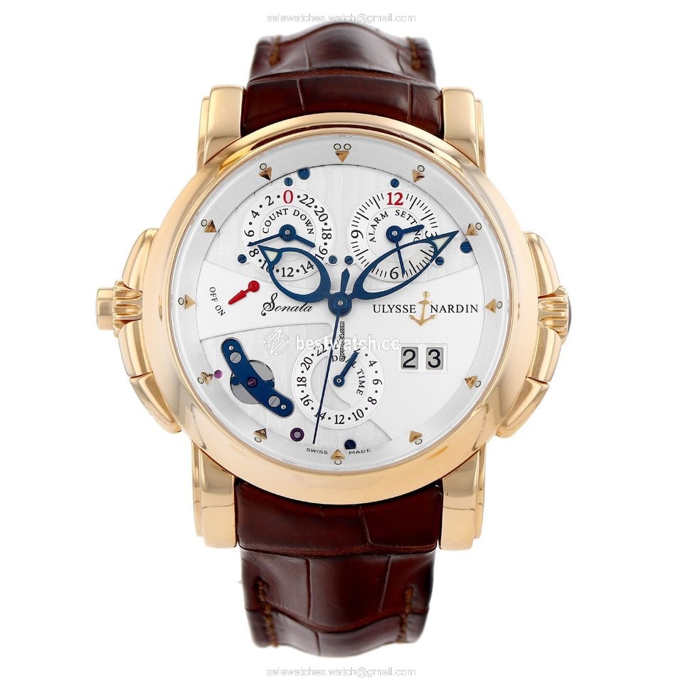 IMG_9085 Ulysse Nardin Sonata Mens watch Unisex Automatic Yellow gold NUMBER 676-88 212 Replica 2