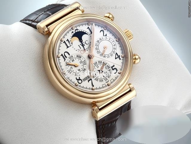 IWC Da Vinci Perpetual Calendar Mens watch Unisex Automatic Rose gold IW3758 Replica 2