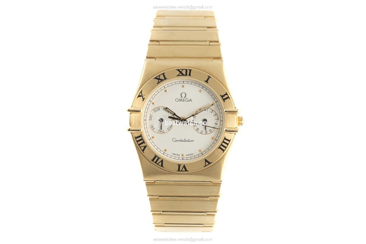Omega Constellation Day-Date Mens watch Unisex Quartz Yellow gold 1102.30.00 Replica 2