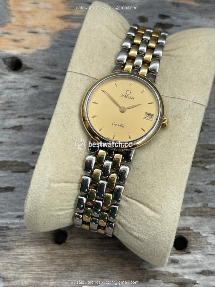 Omega De Ville Womens watch Quartz Gold Steel 796.2379 Replica 2