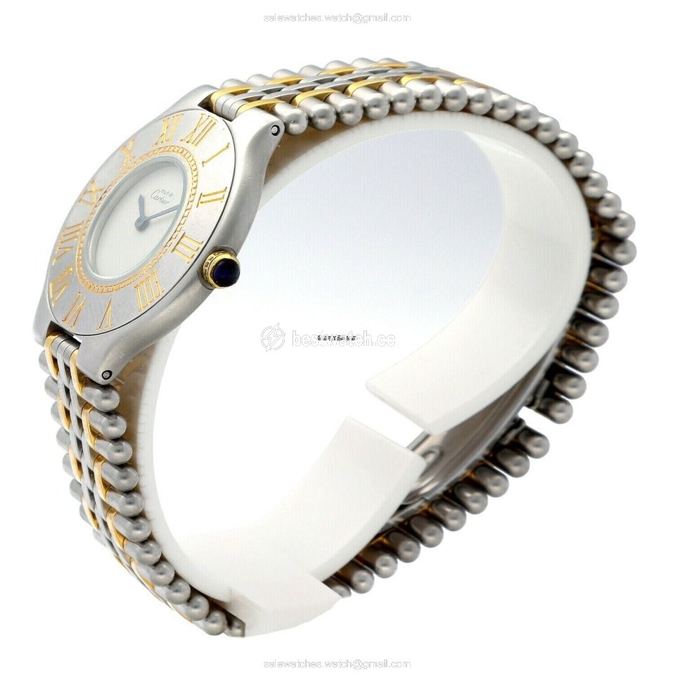 IMG_9085 Cartier 21 Must de Cartier Womens watch Quartz Steel 21 Replica 2