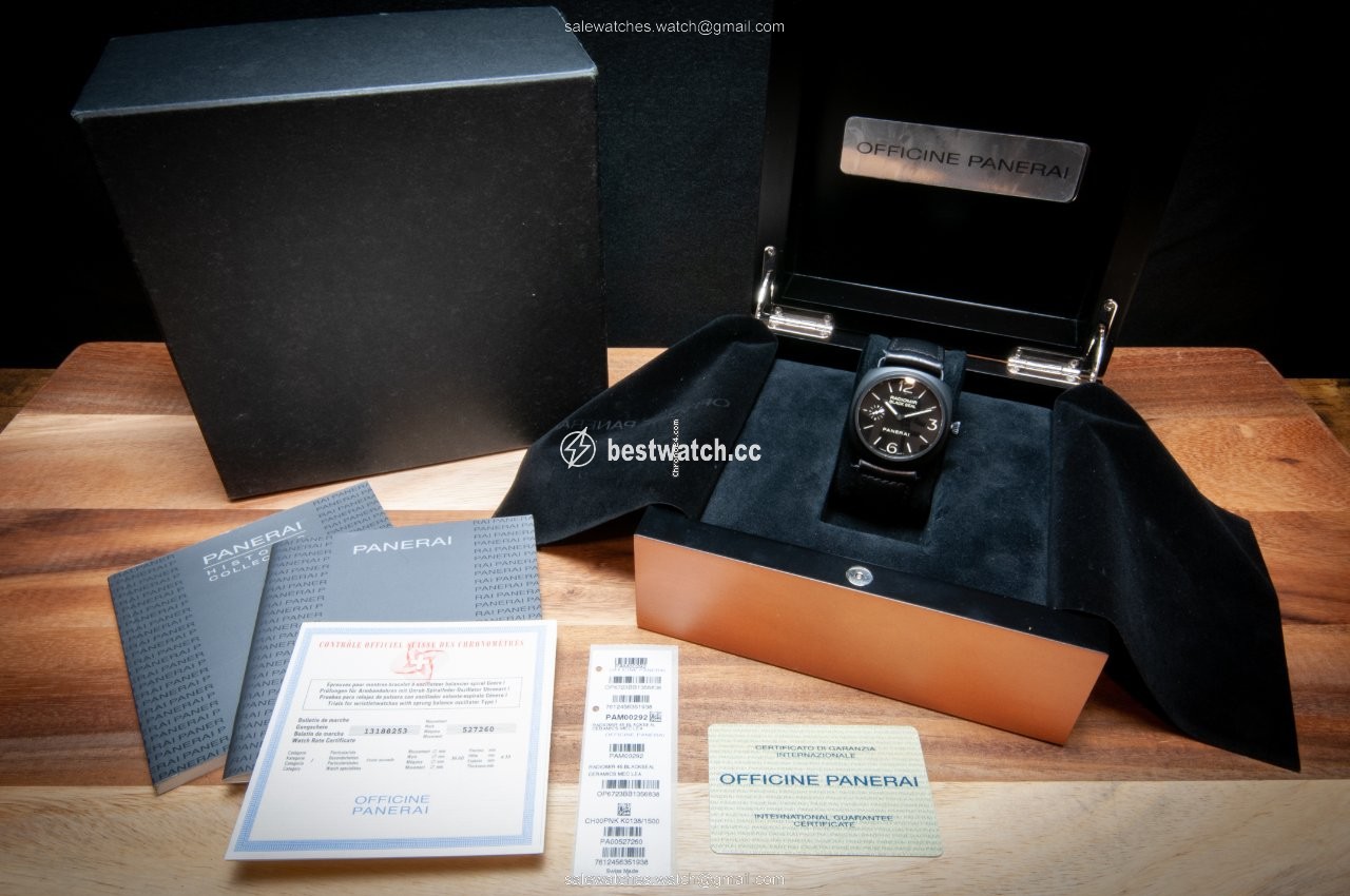 Panerai Radiomir Black Seal Mens watch Unisex Manual winding Ceramic PAM 00292 Replica 2