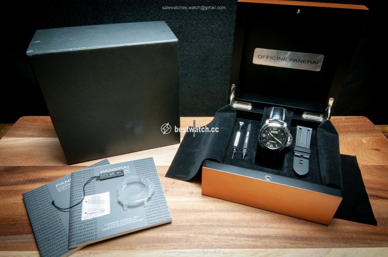 IMG_9085 Panerai Luminor Marina 1950 3 Days Automatic Mens watch Unisex Automatic Steel PAM 00312 Replica 2