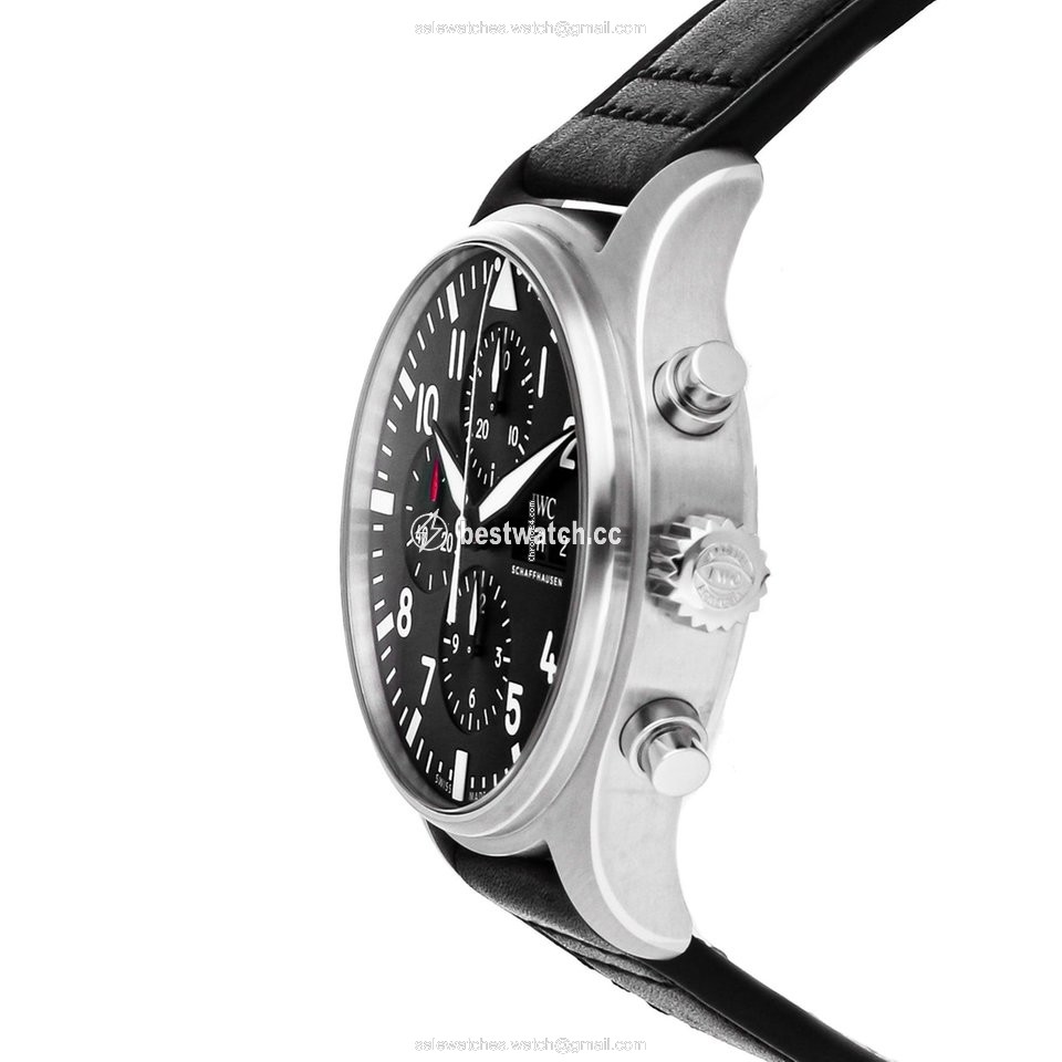 IWC Pilot Chronograph Mens watch Unisex Automatic Steel IW3777-09 Replica 2