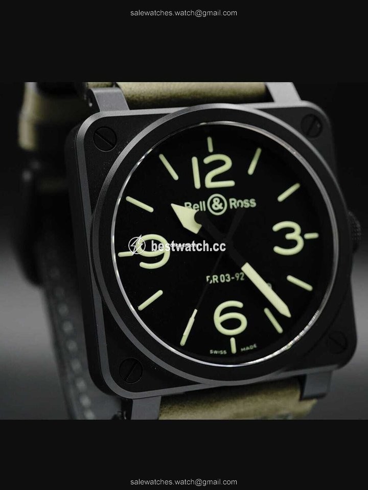Bell & Ross BR 03-92 Ceramic Mens watch Unisex Automatic Ceramic BR0392-BL3-CE SCA Replica 2