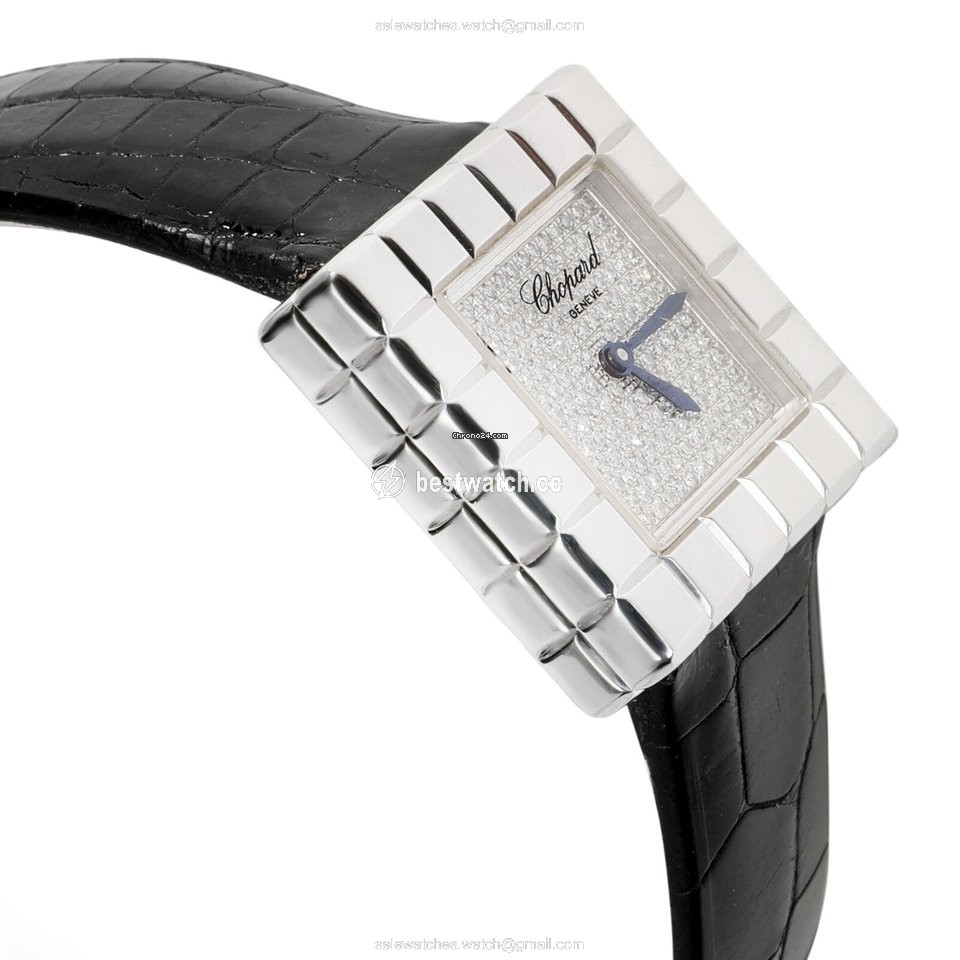 IMG_9085 Chopard Ice Cube Womens watch Quartz White gold 127407 1003 Replica 2