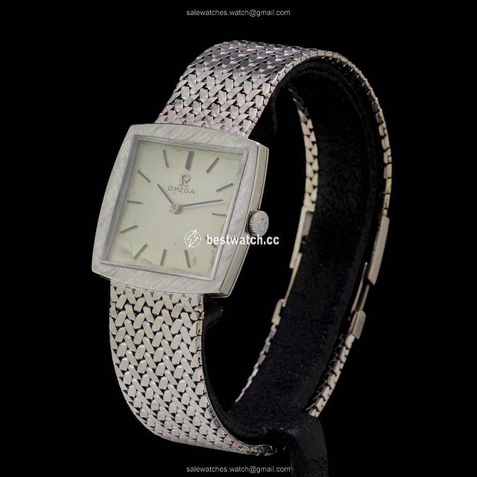 IMG_9085 Omega Womens watch Manual winding White gold Ref: 111061 Replica 2