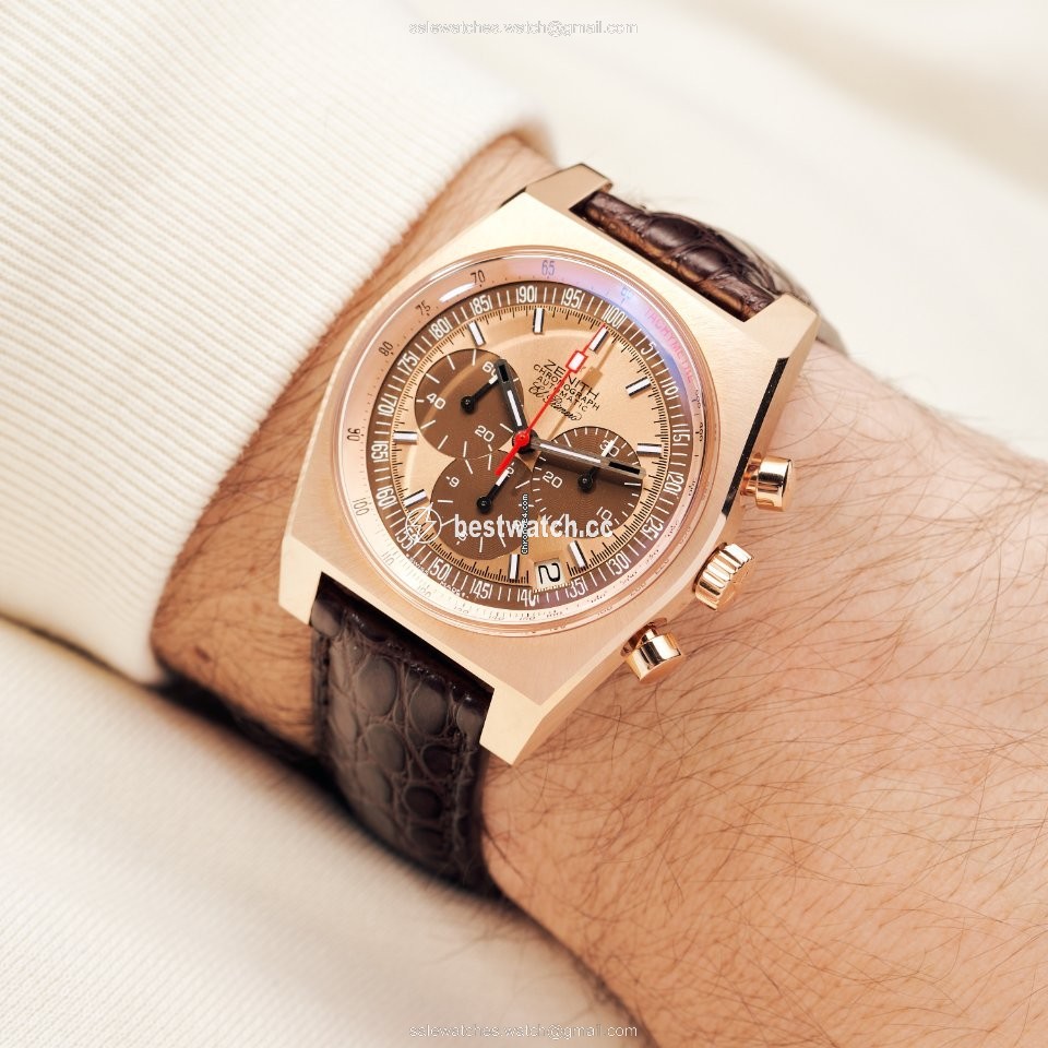 IMG_9085 Zenith El Primero New Vintage 1969 Mens watch Unisex Automatic Rose gold 18.1969.469 Replica 2