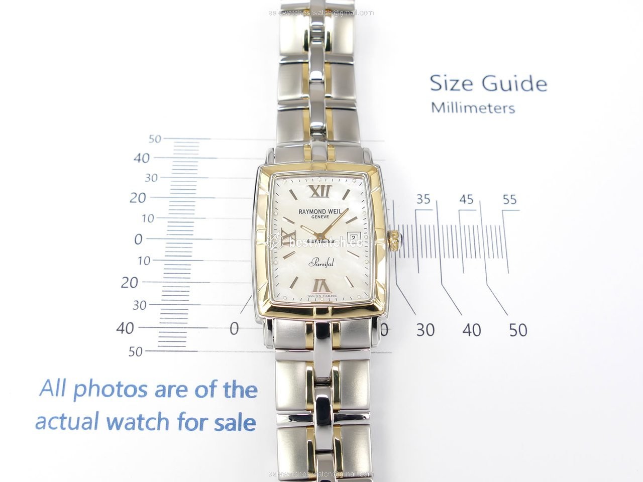 IMG_9085 Raymond Weil Parsifal Mens watch Unisex Quartz Gold Steel 9340-STG-00907 Replica 2
