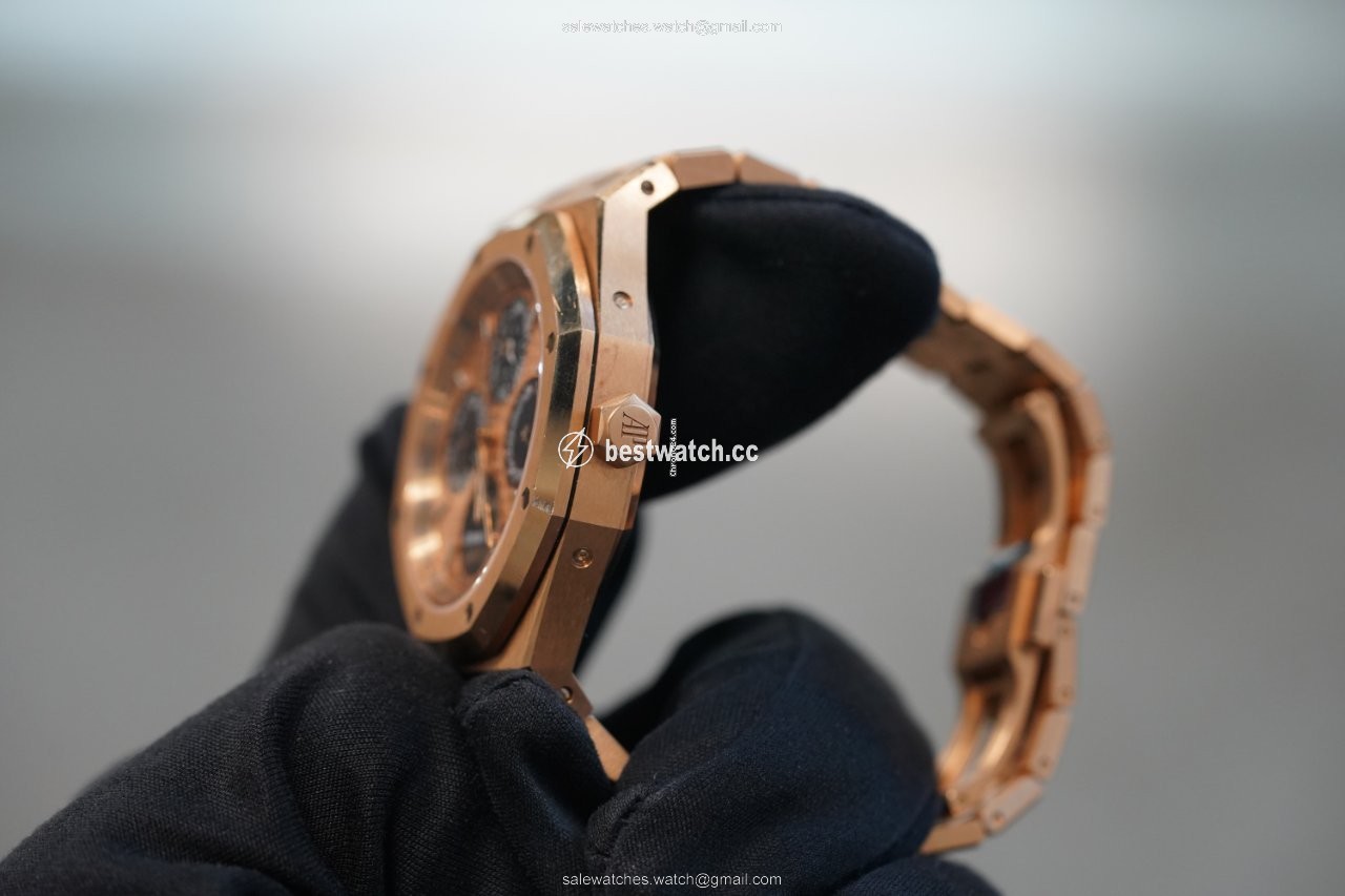 IMG_9085 Audemars Piguet Royal Oak Perpetual Calendar Mens watch Unisex Automatic Rose gold 26584OR.OO.1220OR.01 Replica 2