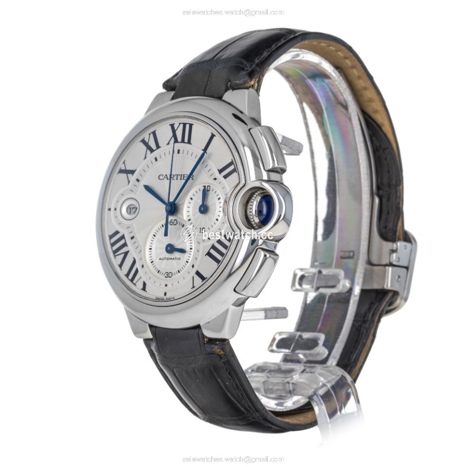 IMG_9085 Cartier Ballon Bleu 44mm Mens watch Unisex Automatic Steel W6920003 3109 Replica 2
