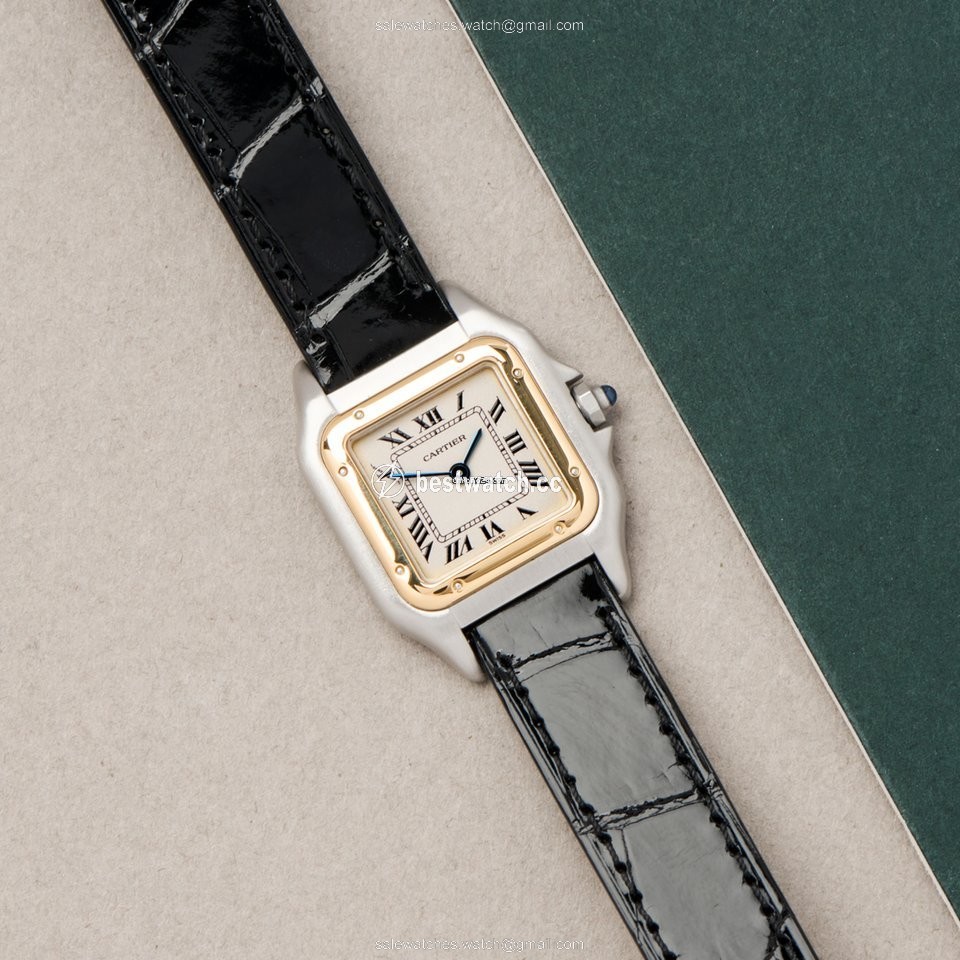 IMG_9085 Cartier Panthere Womens watch Quartz Gold Steel 1120 Replica 2