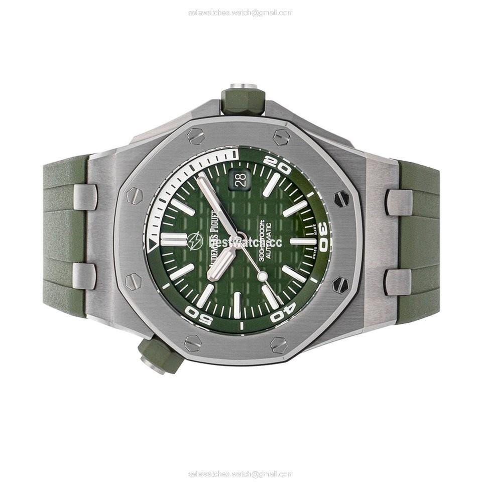 IMG_9085 Audemars Piguet Royal Oak Offshore Diver Mens watch Unisex Automatic Steel 15710ST.OO.A052CA.01 Replica 2