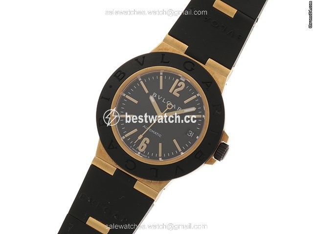 IMG_9085 Bulgari Diagono Mens watch Unisex Automatic Yellow gold AL38G Replica 2