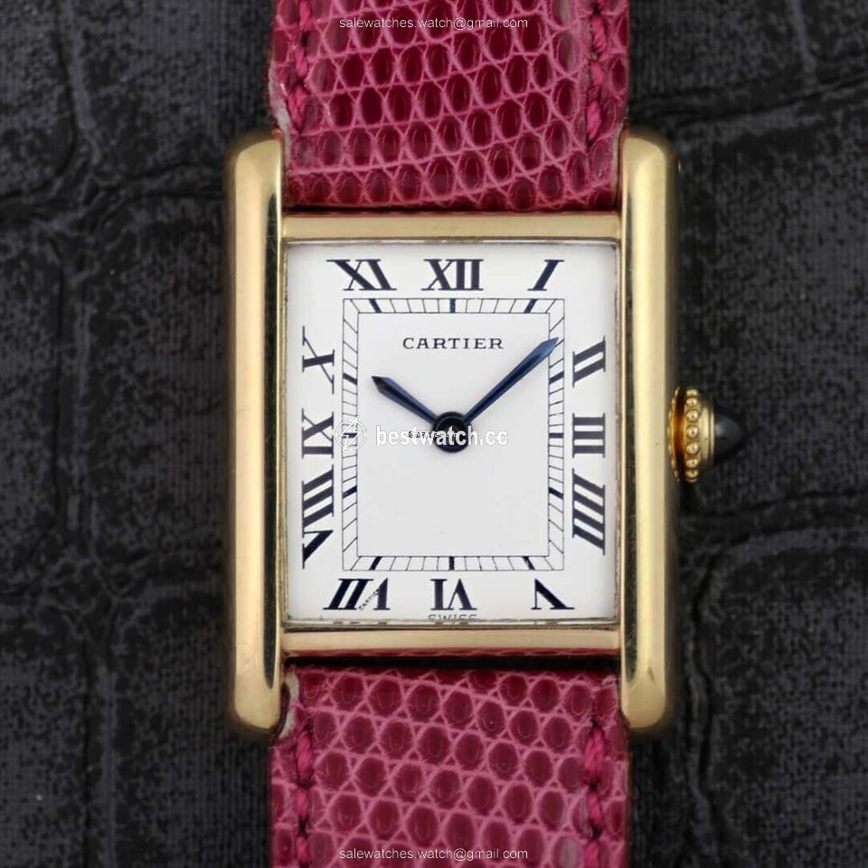 IMG_9085 Cartier Tank Louis Cartier Womens watch Manual winding Yellow gold 78087 Replica 2