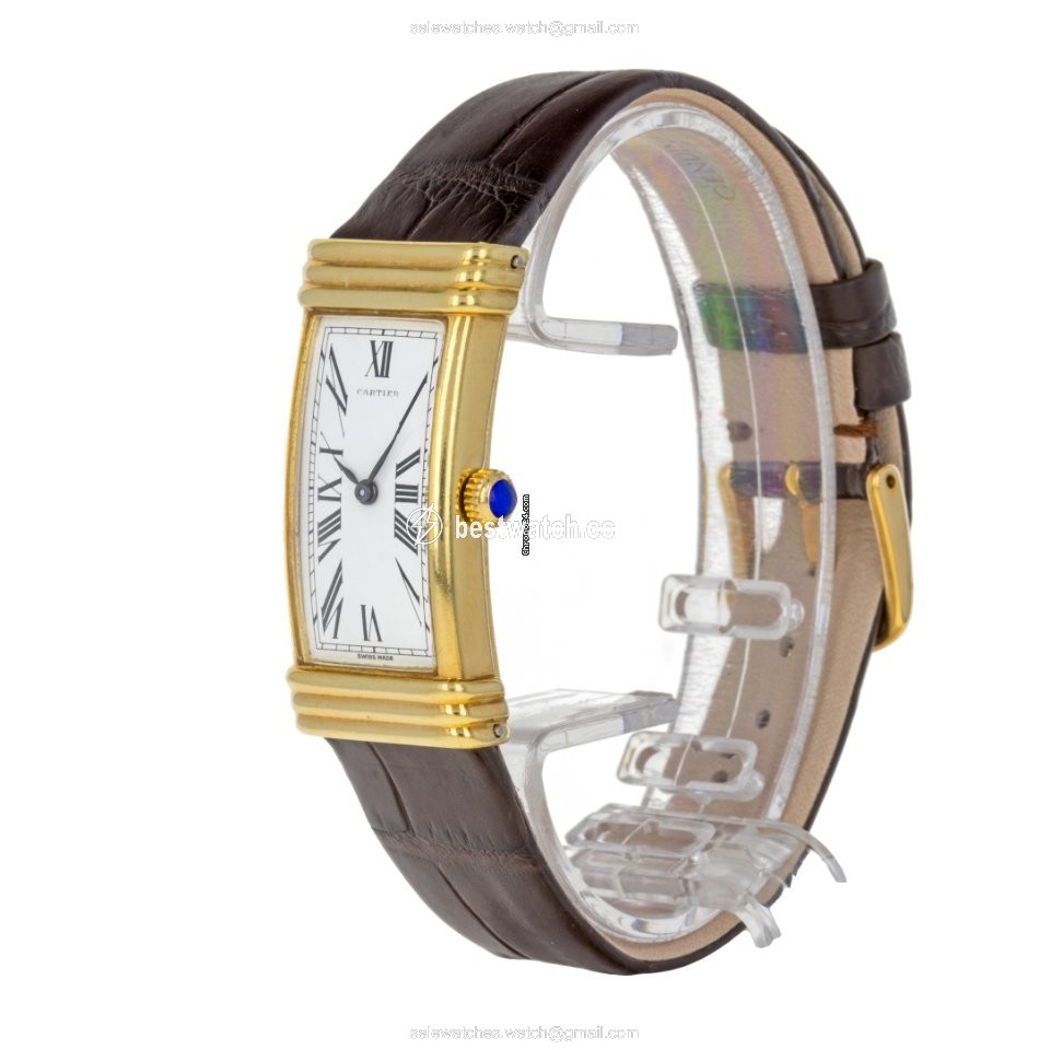 Cartier Tank Mens watch Unisex Manual winding Yellow gold 864 Replica 2