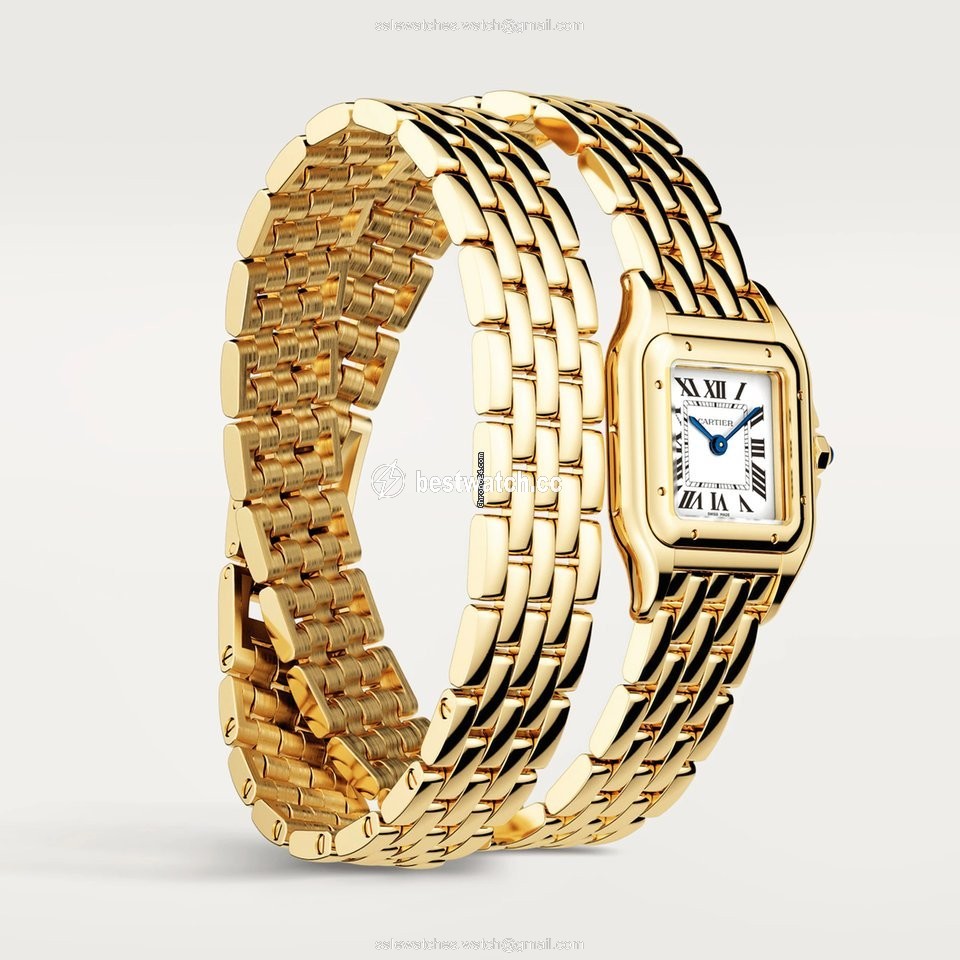 IMG_9085 Cartier Panthere Womens watch Quartz Yellow gold WGPN0013 Replica 2