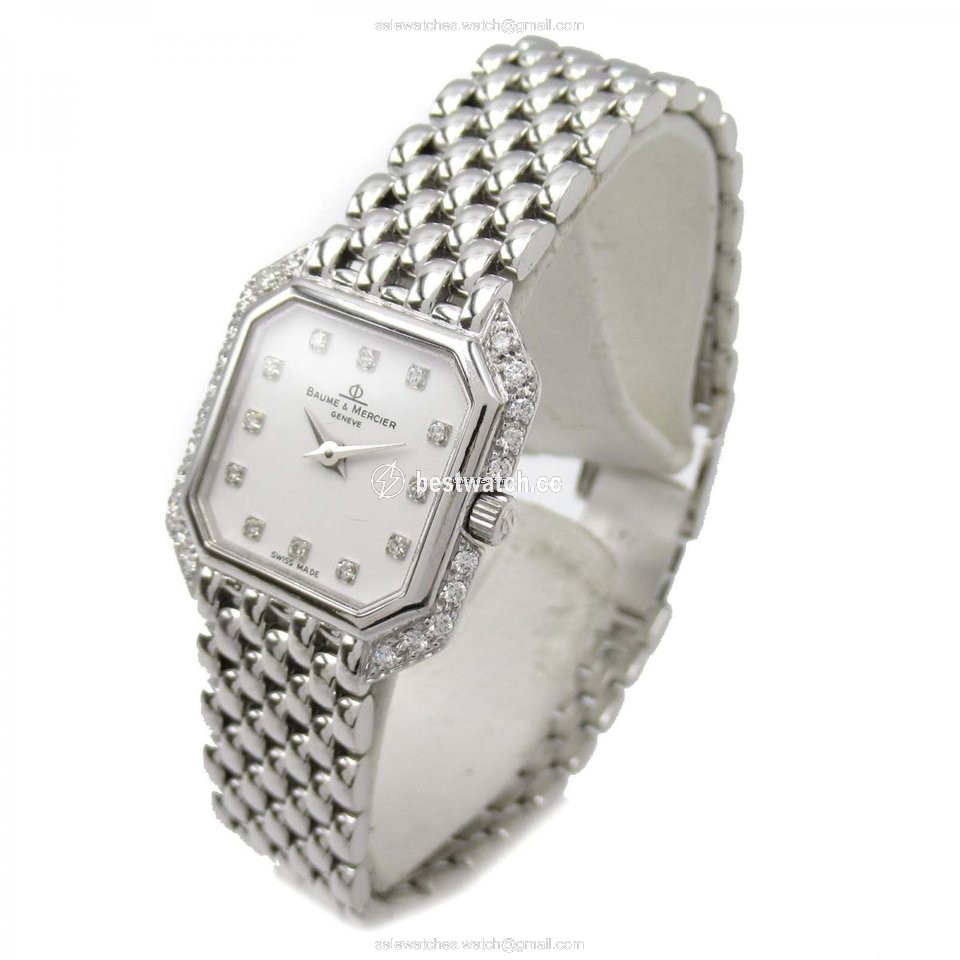Baume & Mercier Womens watch Quartz White gold 18259 Replica 2
