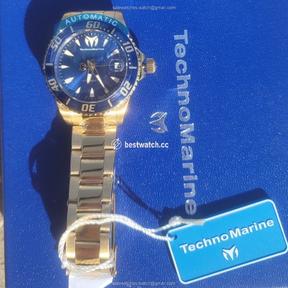 IMG_9085 Technomarine Mens watch Unisex Automatic Gold Steel TM-219083 Replica 2
