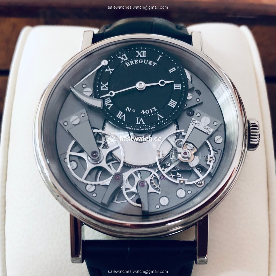 IMG_9085 Breguet Tradition Mens watch Unisex Manual winding White gold 7027BB 11 9V6 Replica 2
