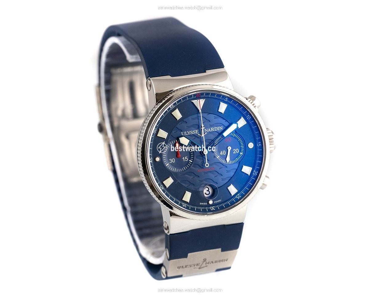 Ulysse Nardin Blue Seal Mens watch Unisex Automatic Steel 353-68LE-3 Replica 2