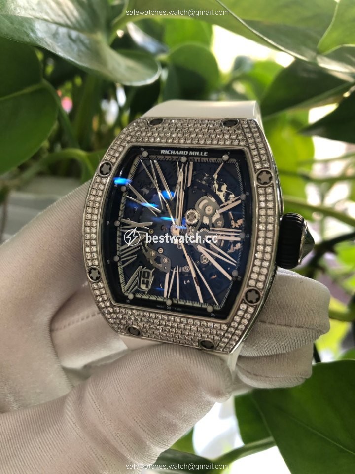 IMG_9085 Richard Mille Mens watch Unisex Automatic White gold RM 023 Replica 2