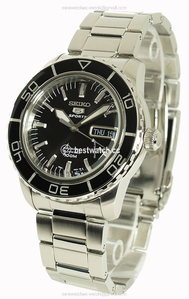 IMG_9085 Seiko 5 Sports Mens watch Unisex Automatic Steel SNZH55J1 Replica 2