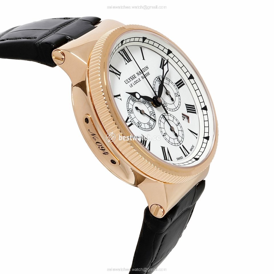 Ulysse Nardin Marine Chronograph Mens watch Unisex Automatic Rose gold 1506-150-3 LE Replica 2