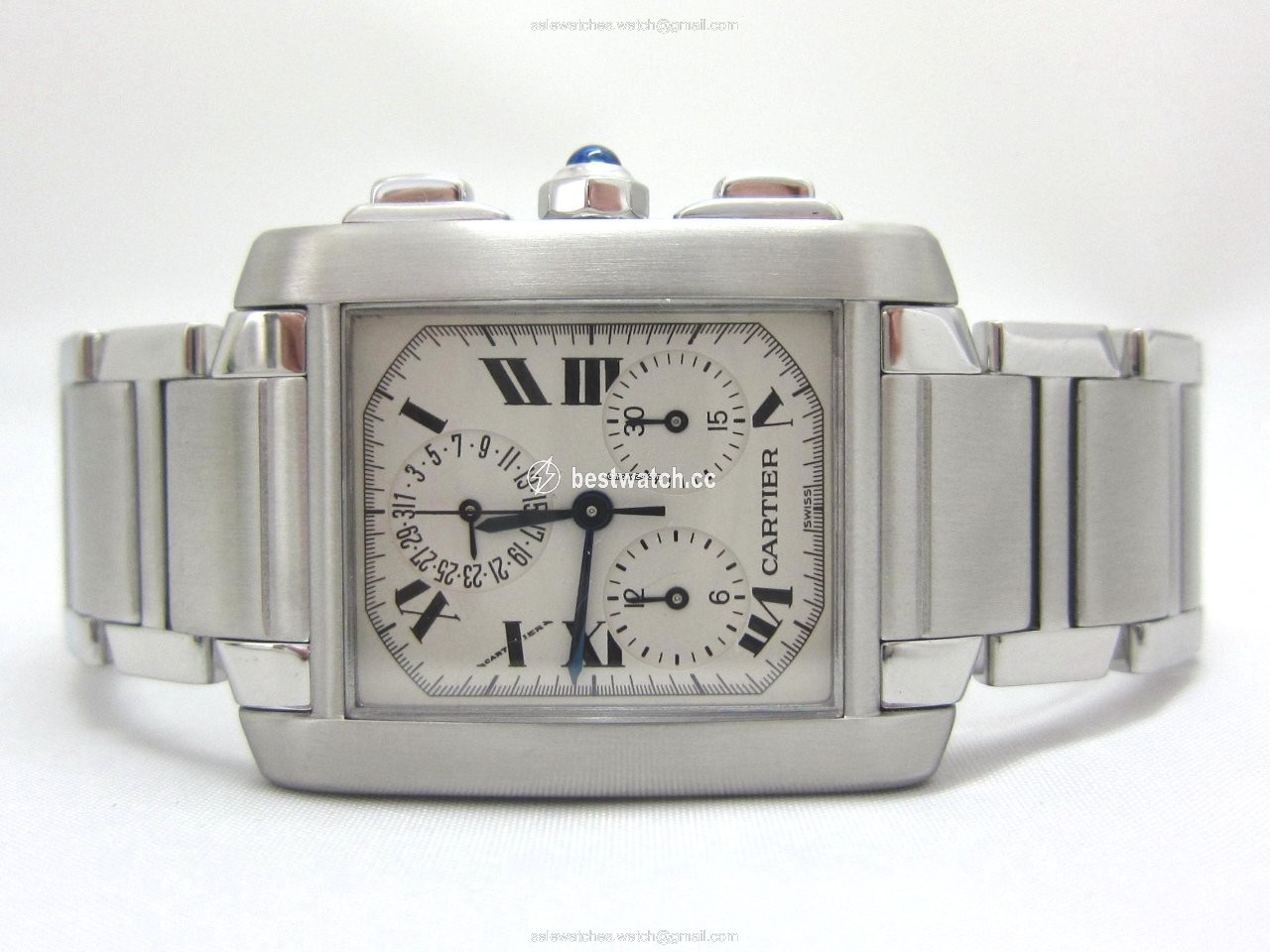 IMG_9085 Cartier Tank Francaise Mens watch Unisex Quartz Steel Ref.Nr.2303 Replica 2