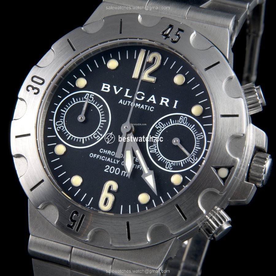 Bulgari Diagono Mens watch Unisex Automatic Steel SC 38 S Replica 2