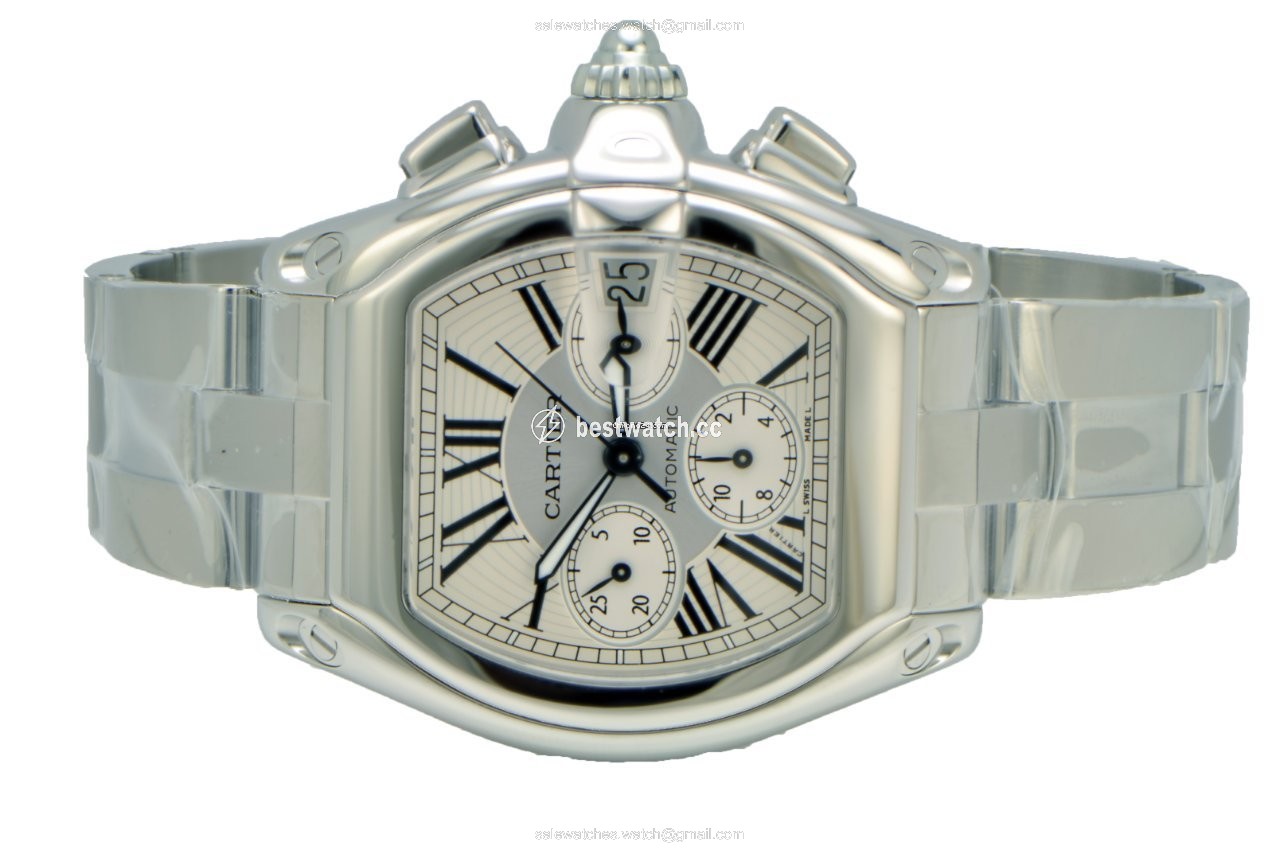 IMG_9085 Cartier Roadster Mens watch Unisex Automatic Steel 2618 - W62019X6 Replica 2